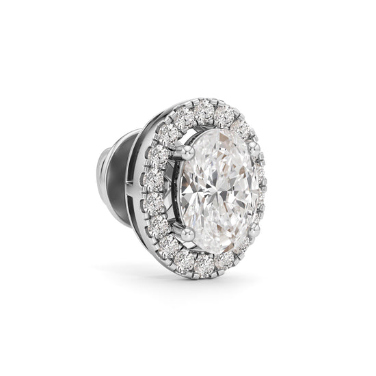 1.75Ct Round Shape Halo Studs Earrings