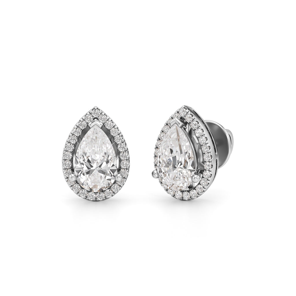 2.25Ct Round Shape Fancy Studs Earrings