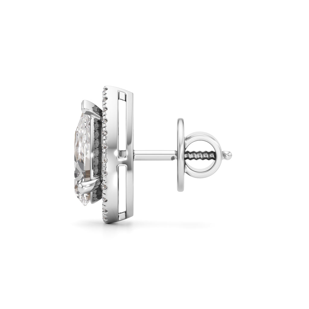 2.25Ct Round Shape Fancy Studs Earrings