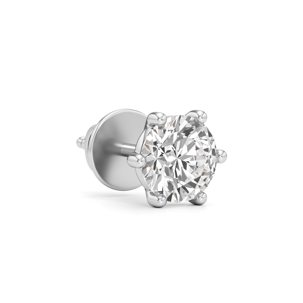 1.5Ct Round Shape Solitaire Studs Earrings