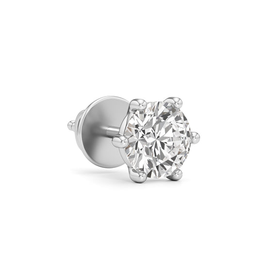 1.5Ct Round Shape Solitaire Studs Earrings