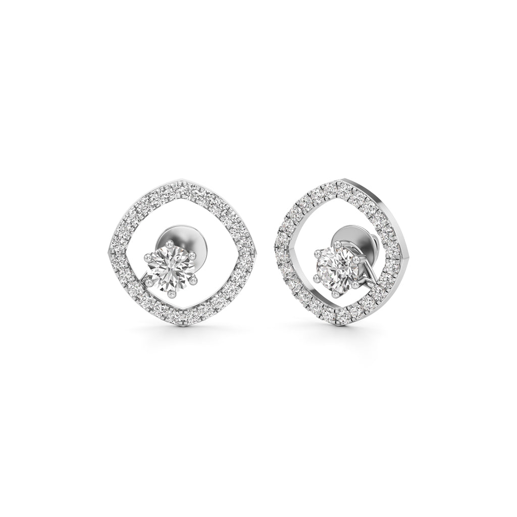 1.75Ct Round Shape Fancy Studs Earrings
