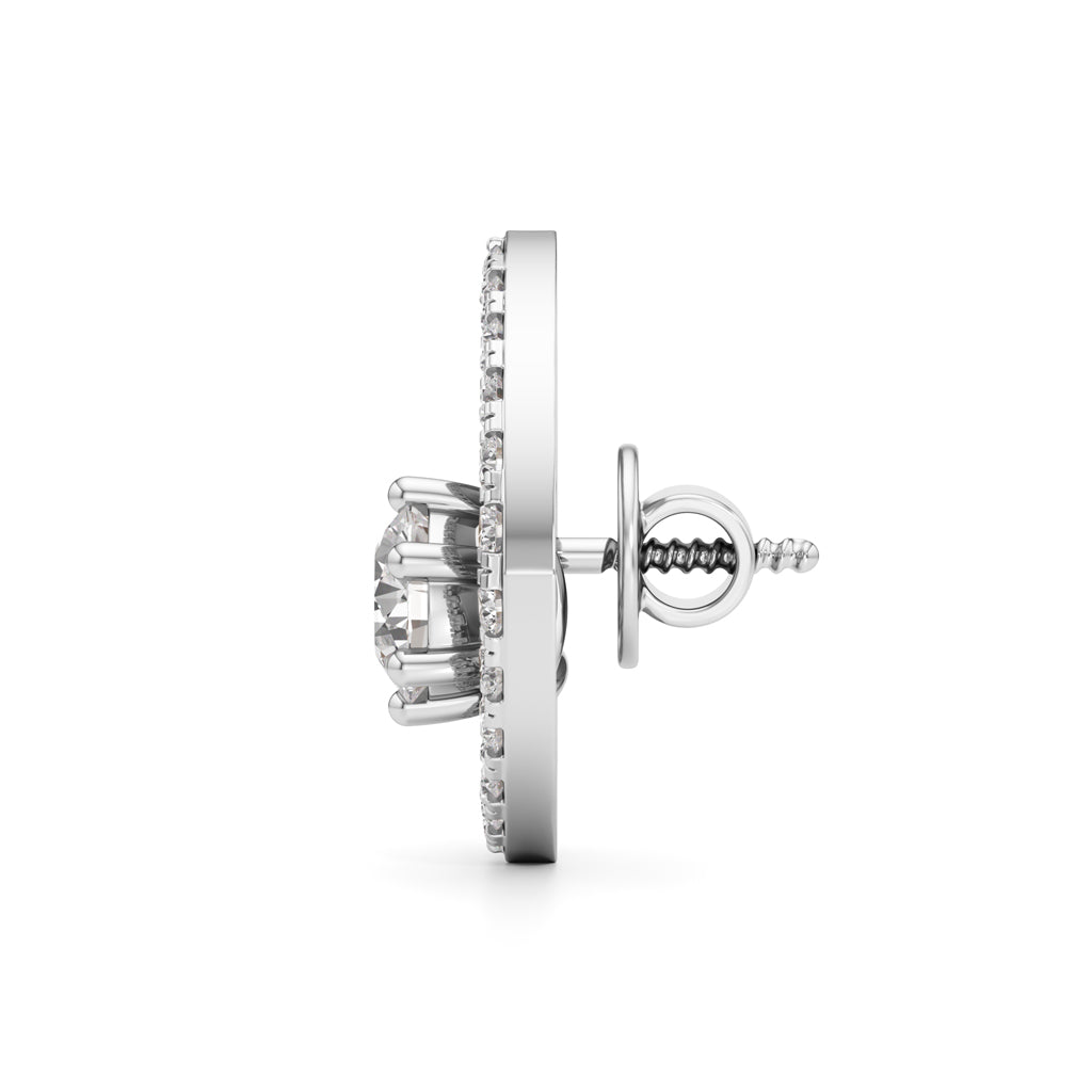 1.75Ct Round Shape Fancy Studs Earrings