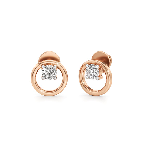 0.5Ct Round Shape Solitaire Studs Earrings