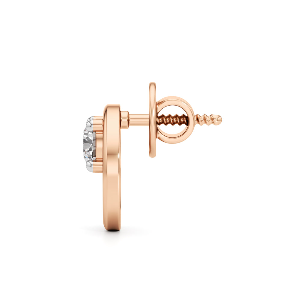 0.5Ct Round Shape Solitaire Studs Earrings