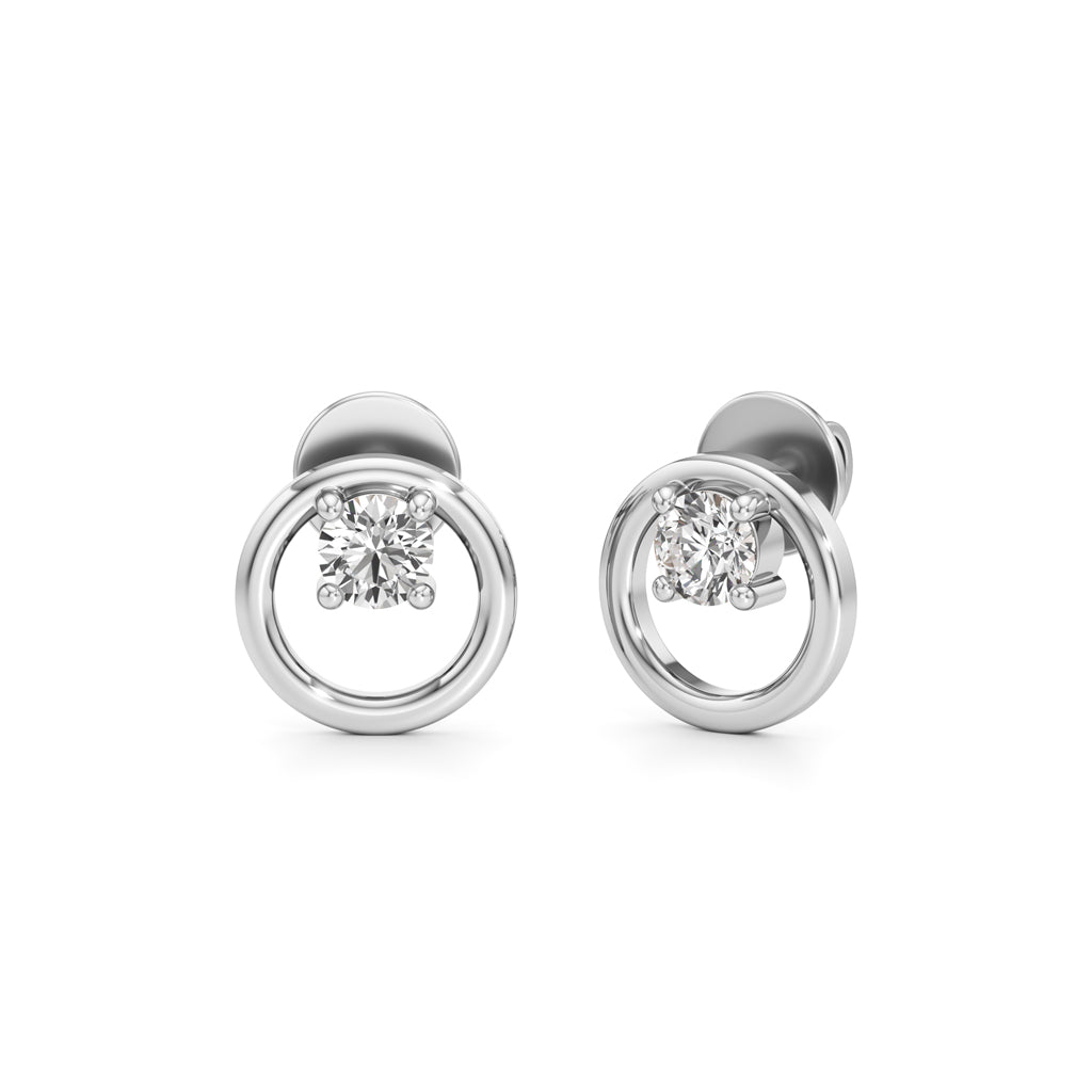 0.5Ct Round Shape Solitaire Studs Earrings