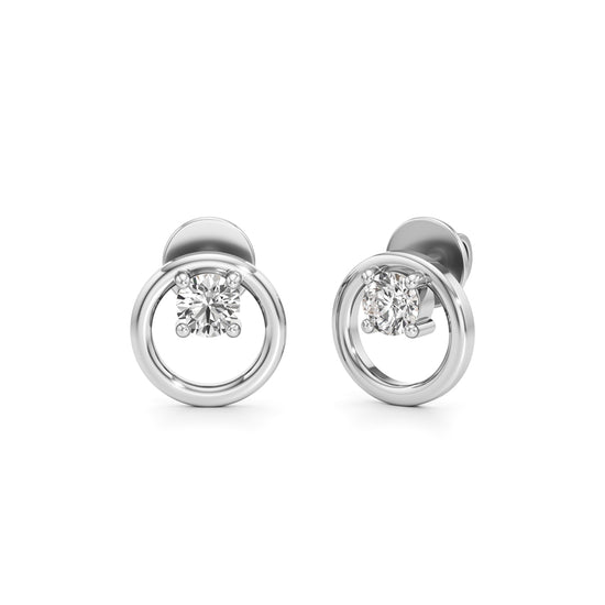 0.5Ct Round Shape Solitaire Studs Earrings