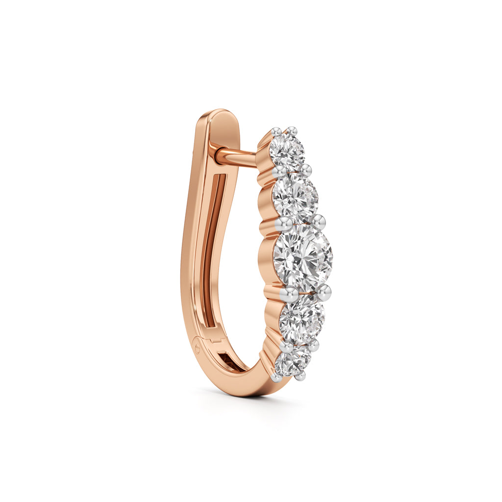 1Ct Round Shape Delicate Earrings