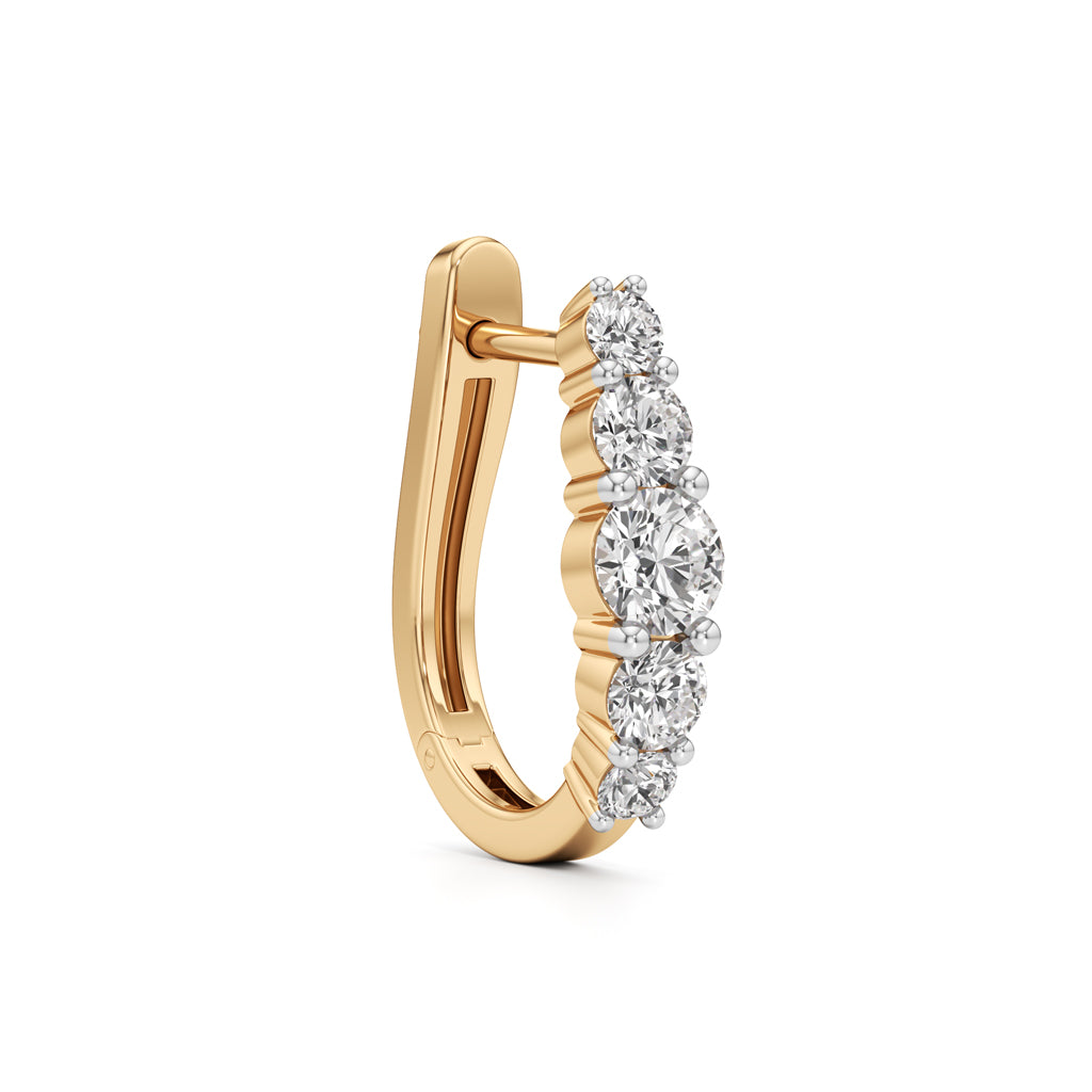 1Ct Round Shape Delicate Earrings