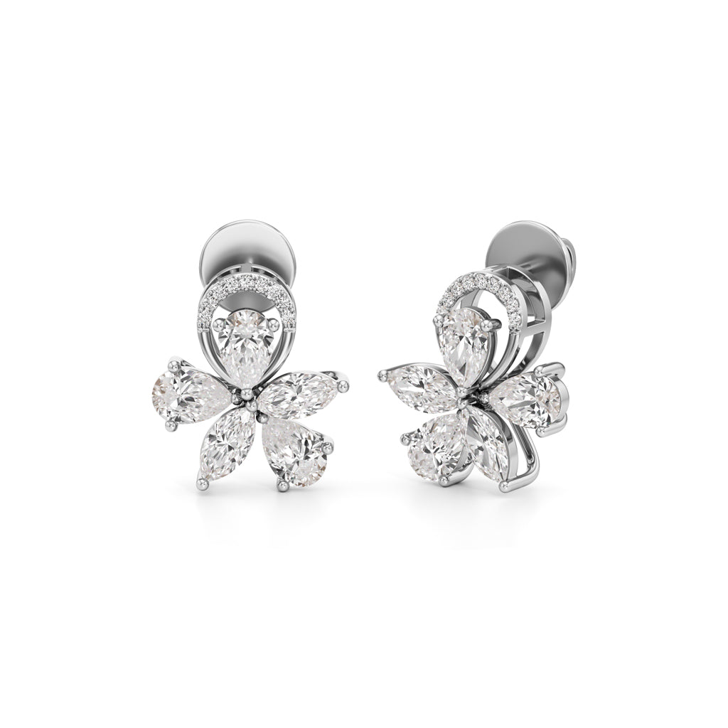 3Ct Marquise Shape Fancy Studs Earrings