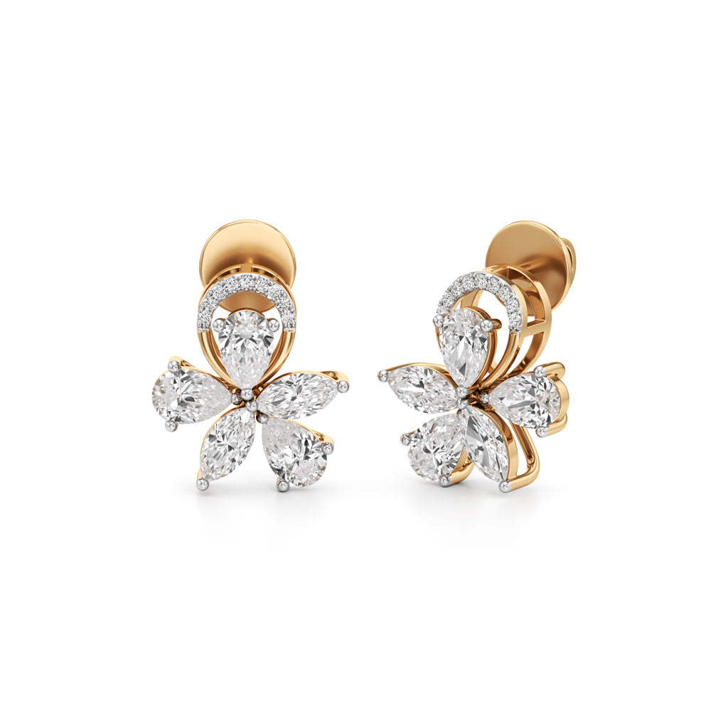 3Ct Marquise Shape Fancy Studs Earrings