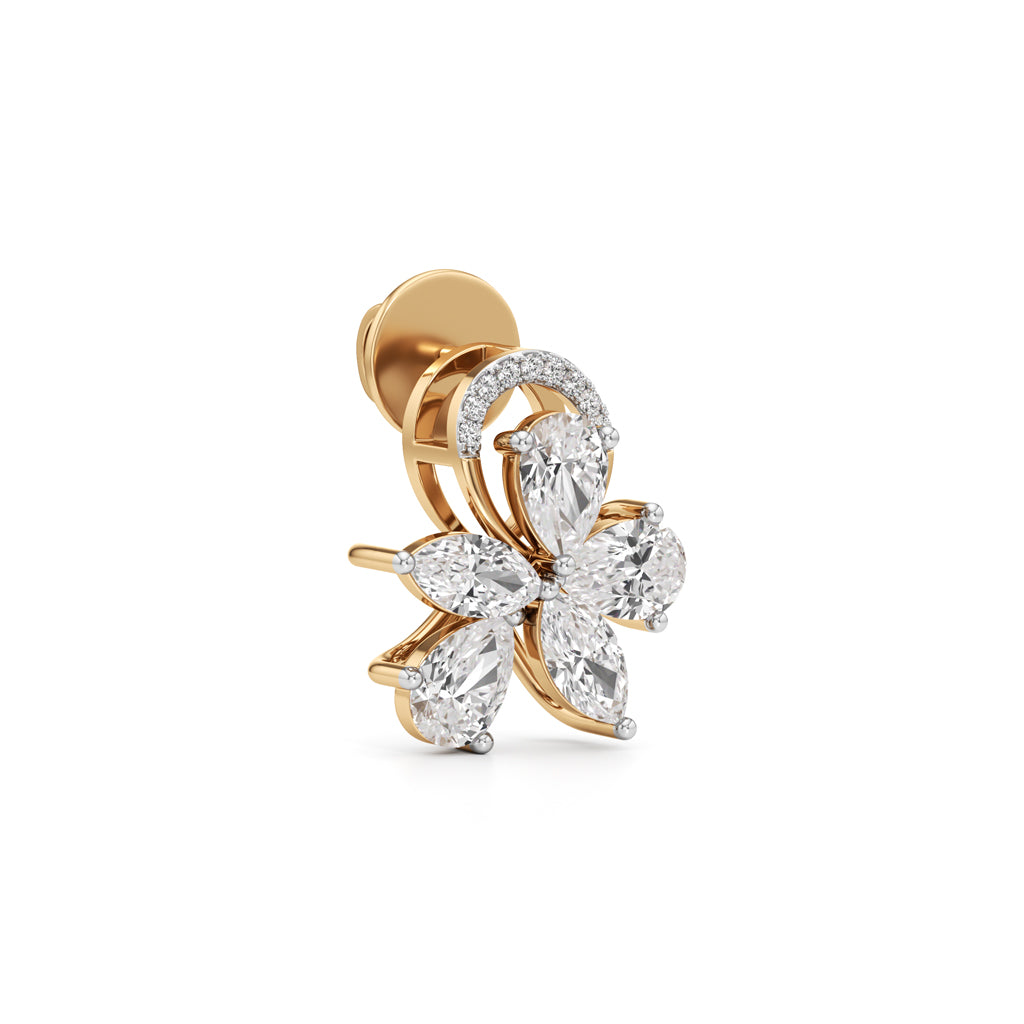 3Ct Marquise Shape Fancy Studs Earrings