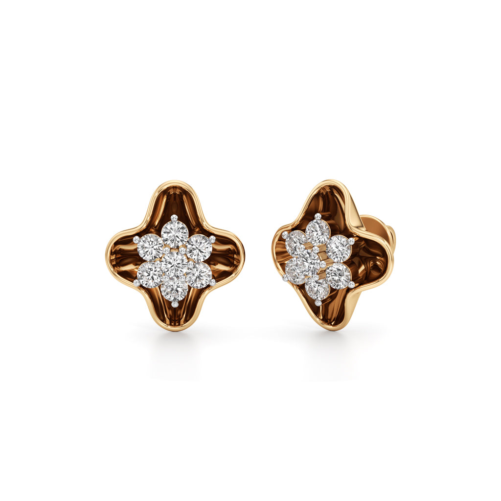 Round Shape Fancy Studs Earrings