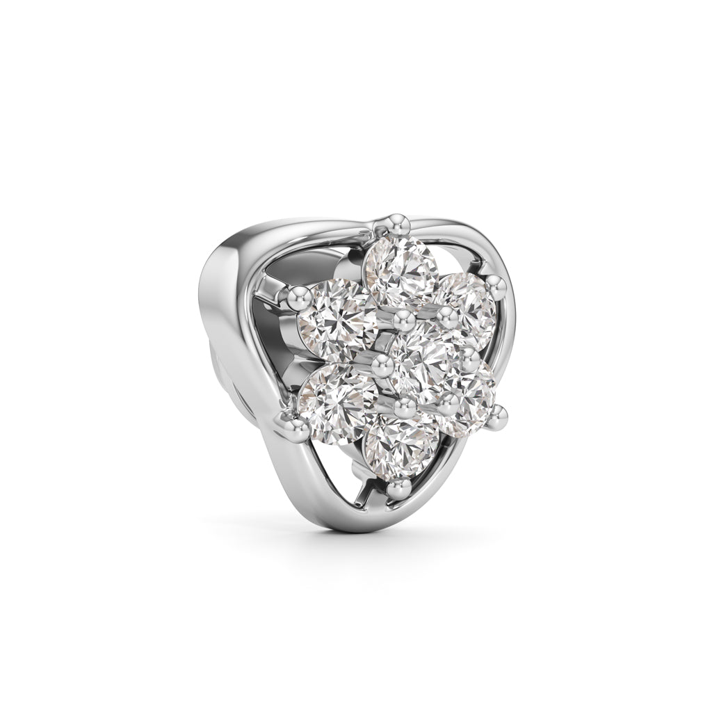 0.75Ct Round Shape Fancy Studs Earrings