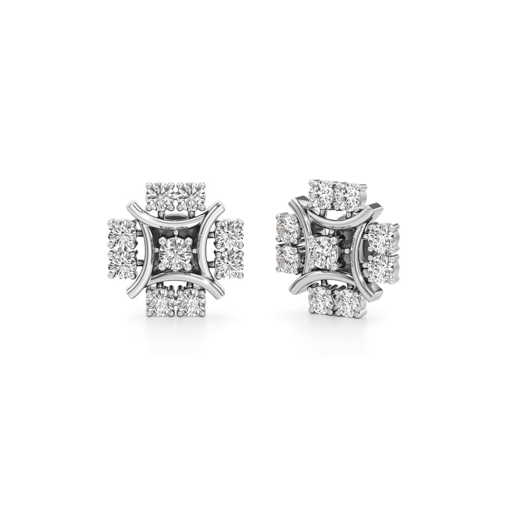 2.50Ct Round Shape Fancy Studs Earrings