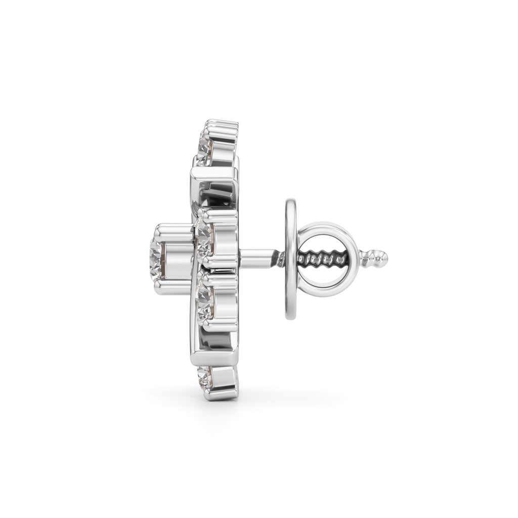 2.50Ct Round Shape Fancy Studs Earrings