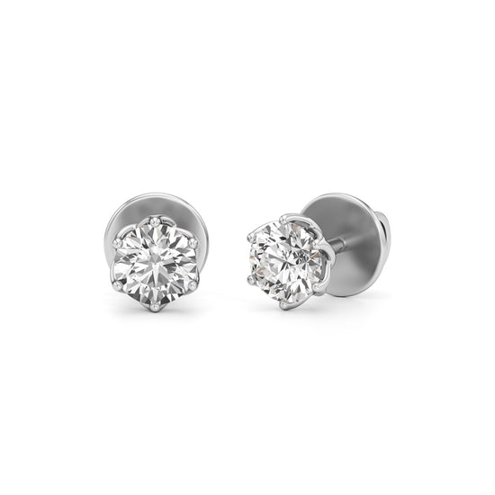 Round Shape Solitaire Studs Earrings