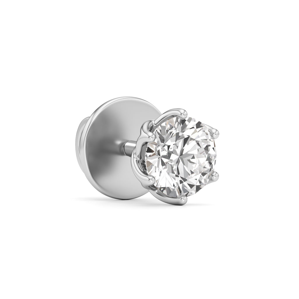 Round Shape Solitaire Studs Earrings