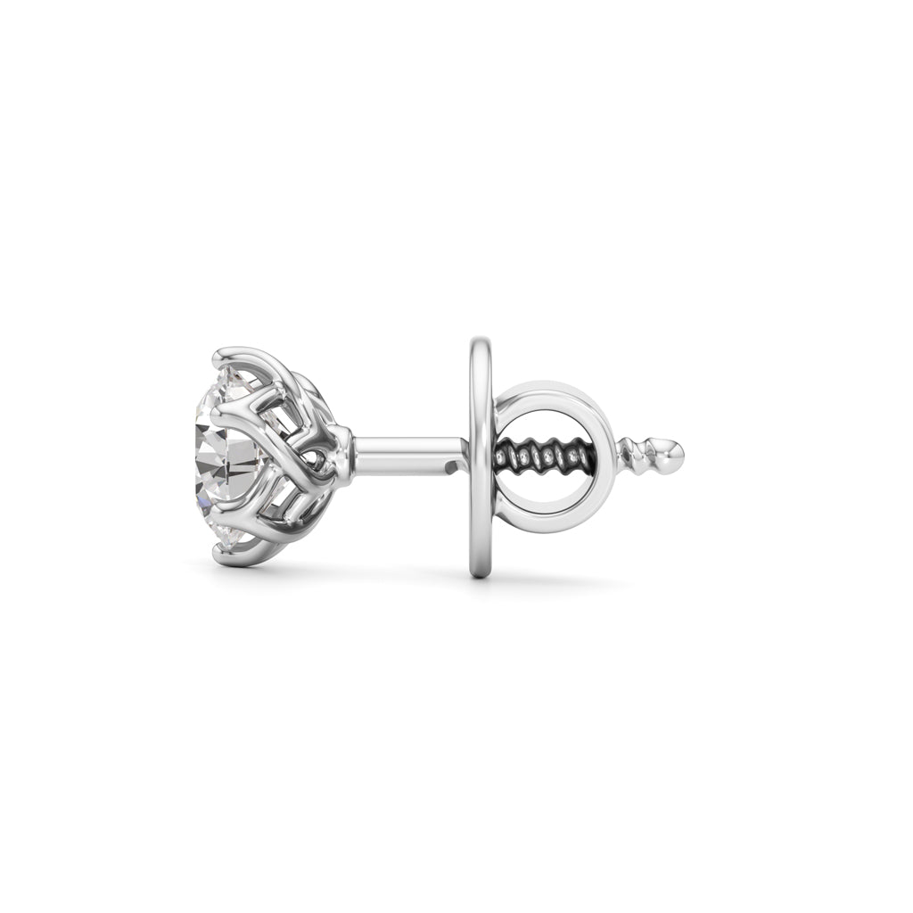 Round Shape Solitaire Studs Earrings