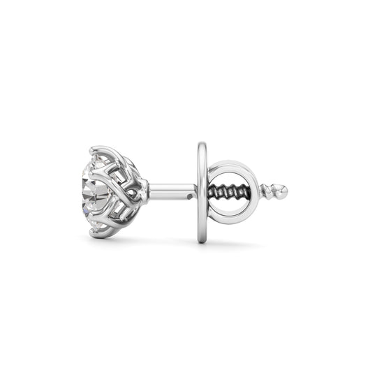 Round Shape Solitaire Studs Earrings