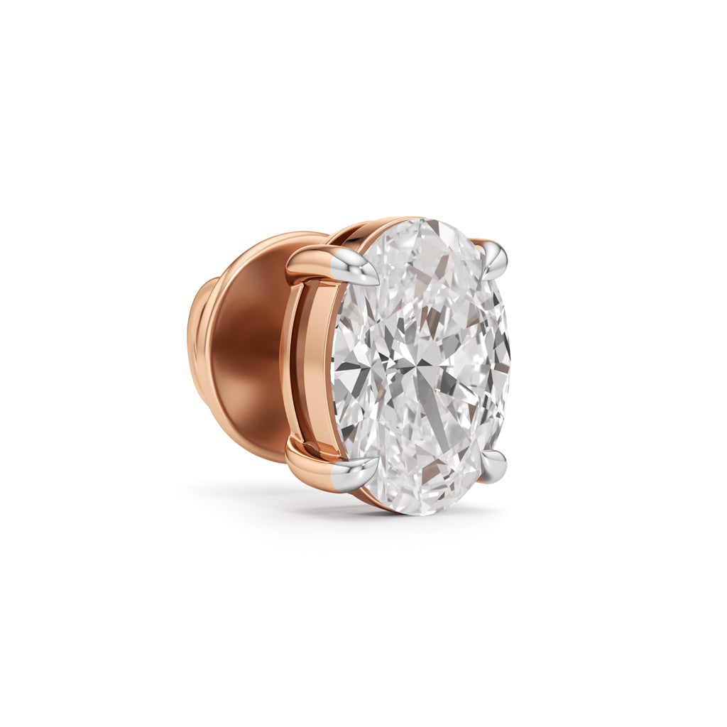 2Ct Oval Shape Solitaire Studs Earrings