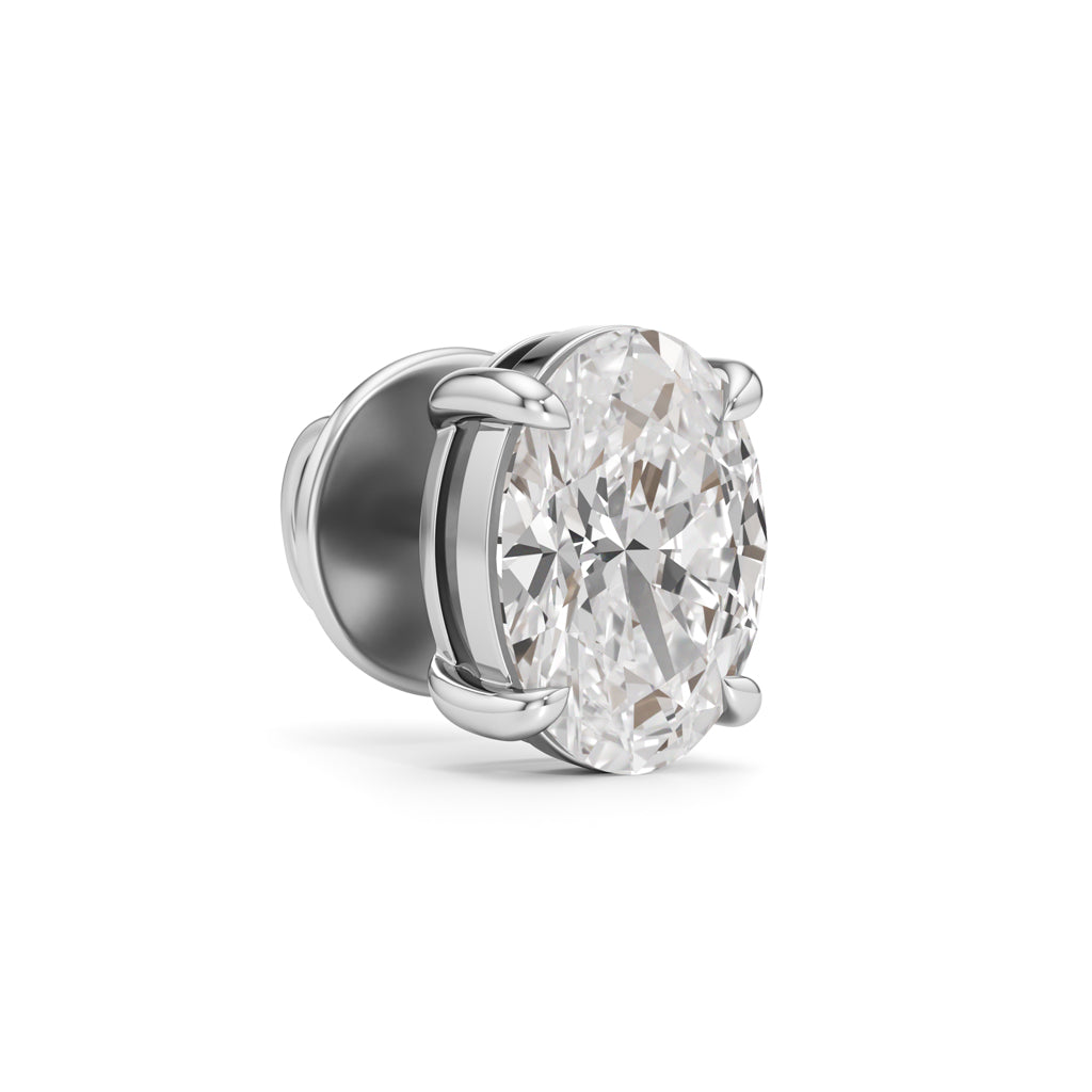 2Ct Oval Shape Solitaire Studs Earrings