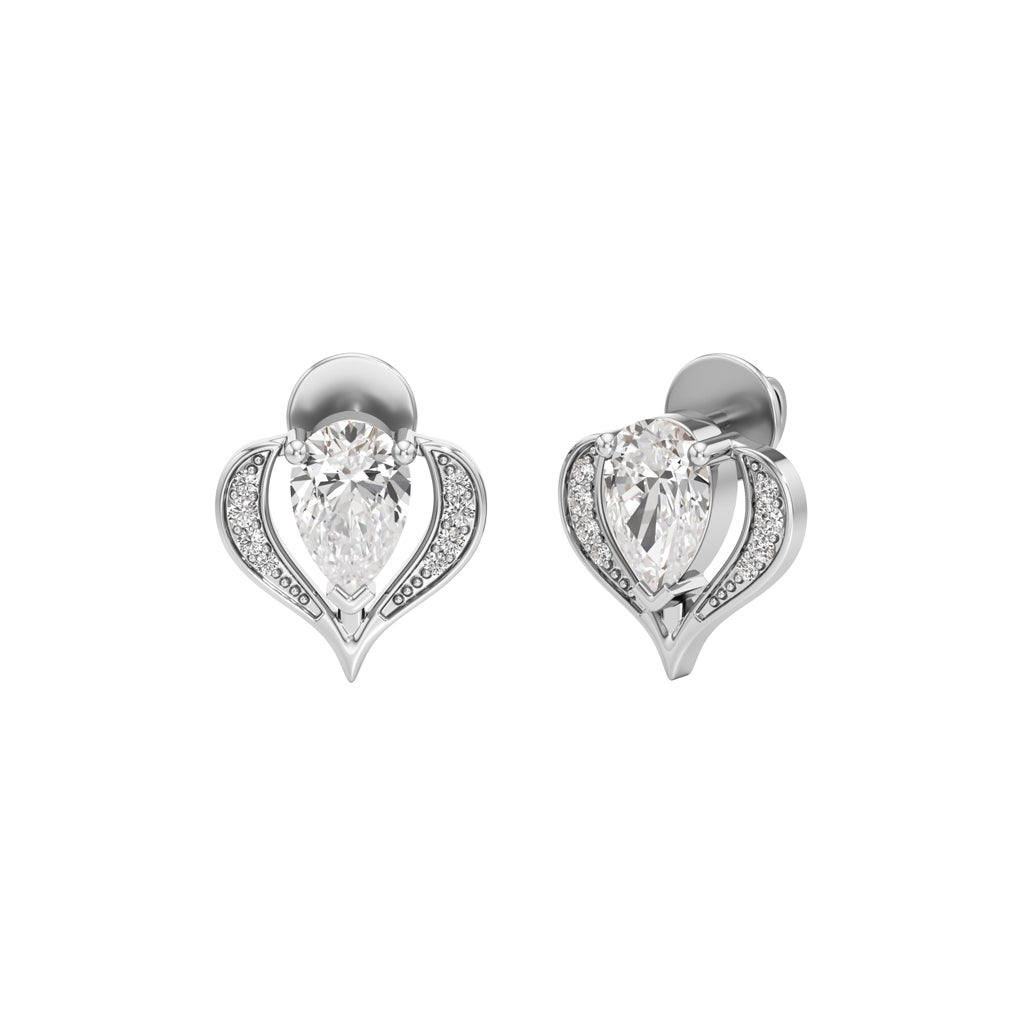 1.50Ct Pear Shape Fancy Studs