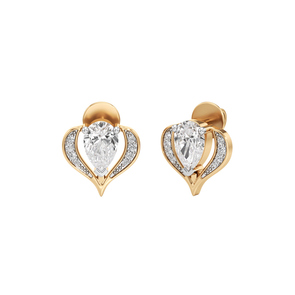 1.50Ct Pear Shape Fancy Studs