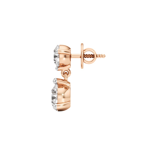 3Ct Round Shape,,Fancy Studs Earrings