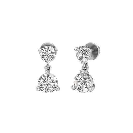 3Ct Round Shape,,Fancy Studs Earrings