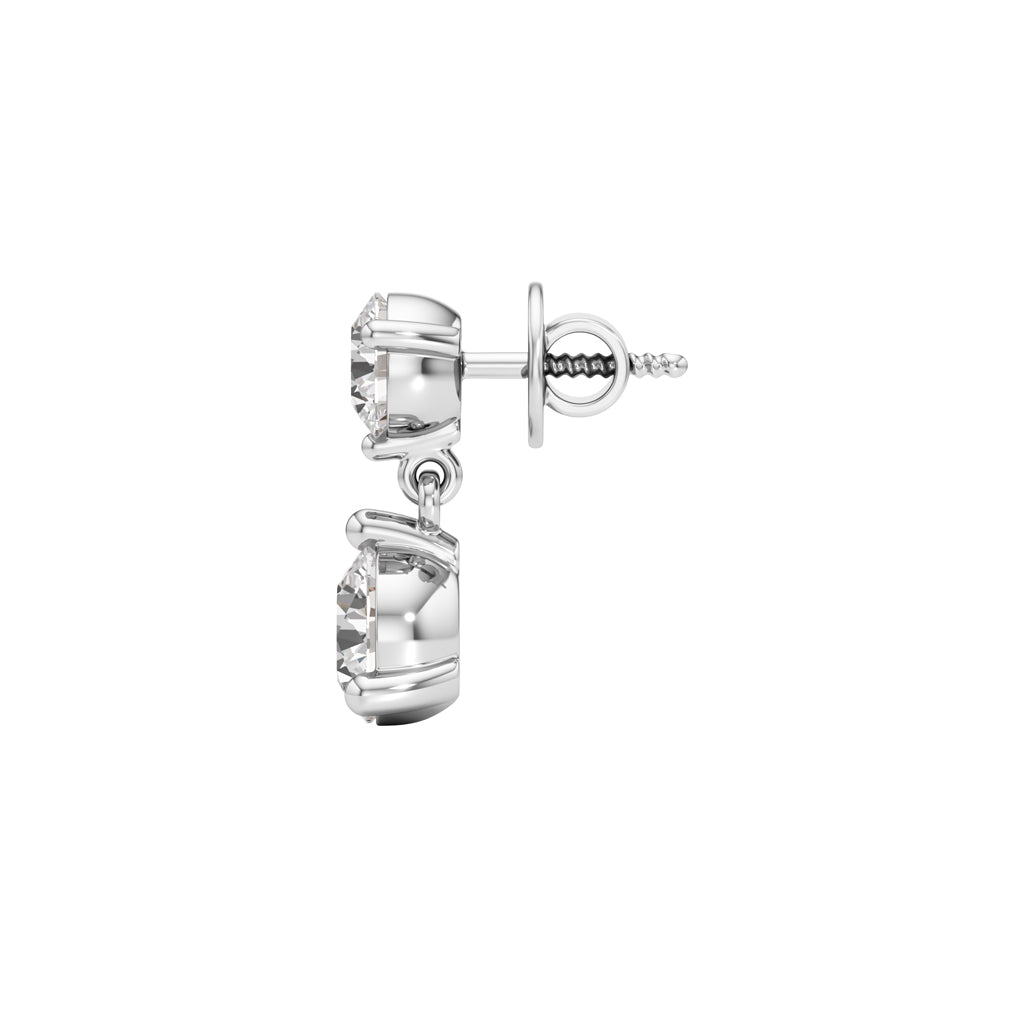 3Ct Round Shape,,Fancy Studs Earrings