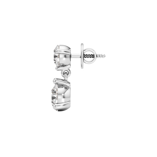 3Ct Round Shape,,Fancy Studs Earrings