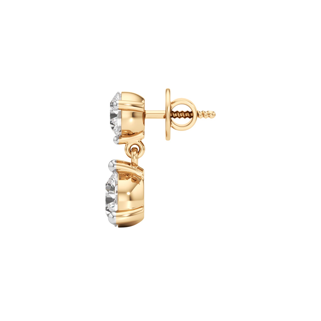 3Ct Round Shape,,Fancy Studs Earrings