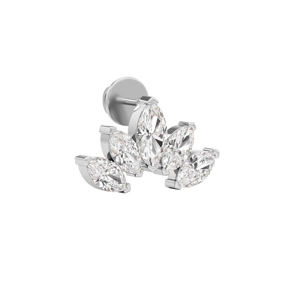 3Ct Marquise Shape Fancy Studs Earrings