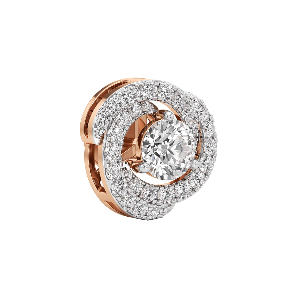 2.25Ct Round Shape Halo Studs Earrings