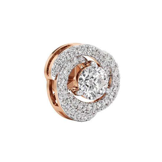 2.25Ct Round Shape Halo Studs Earrings