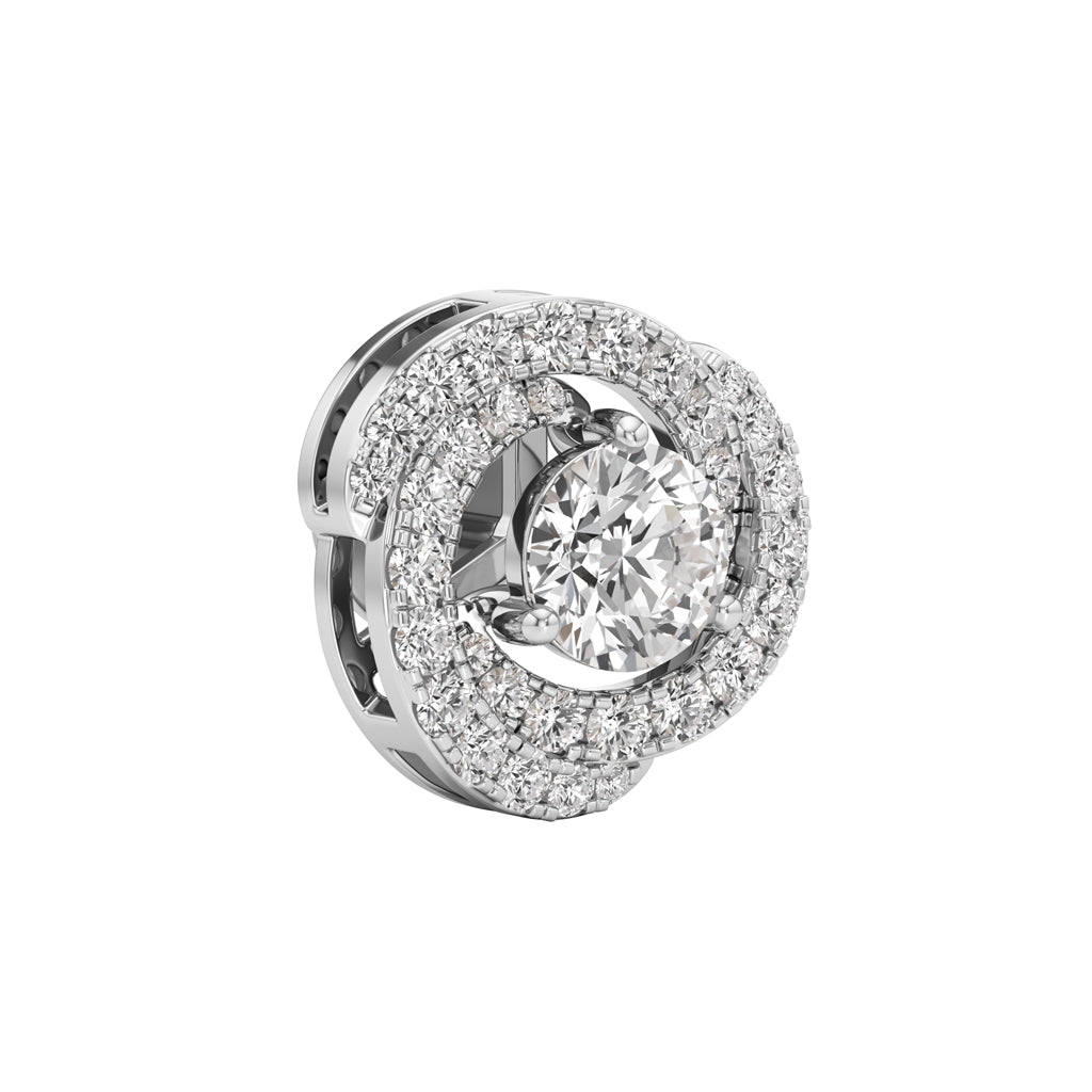 2.25Ct Round Shape Halo Studs Earrings