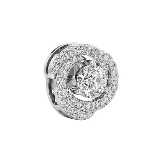 2.25Ct Round Shape Halo Studs Earrings