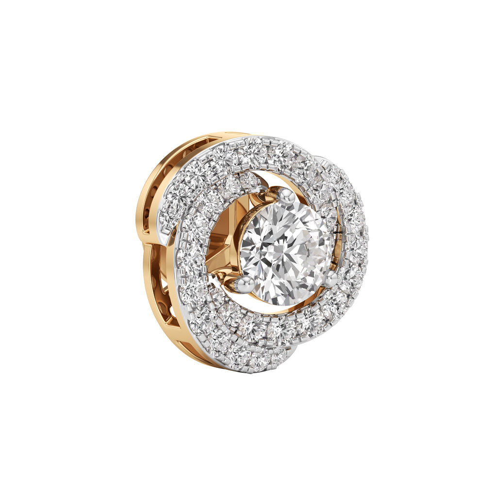 2.25Ct Round Shape Halo Studs Earrings