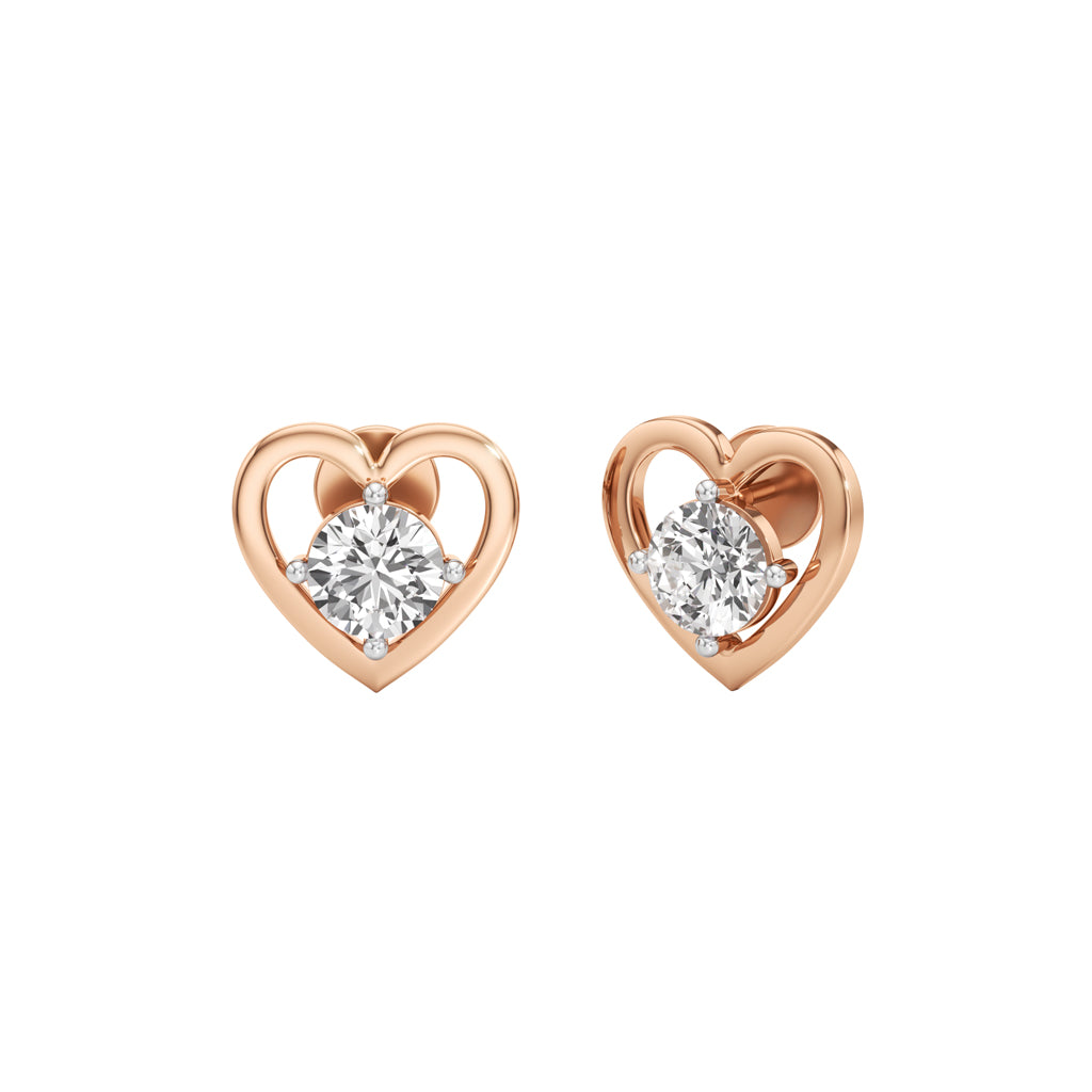 2Ct Round Shape Solitaire Studs Earrings