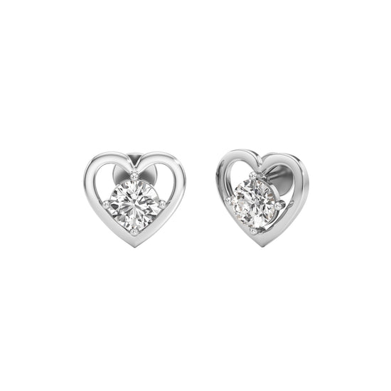 2Ct Round Shape Solitaire Studs Earrings