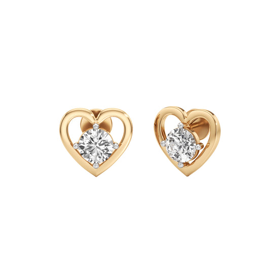 2Ct Round Shape Solitaire Studs Earrings