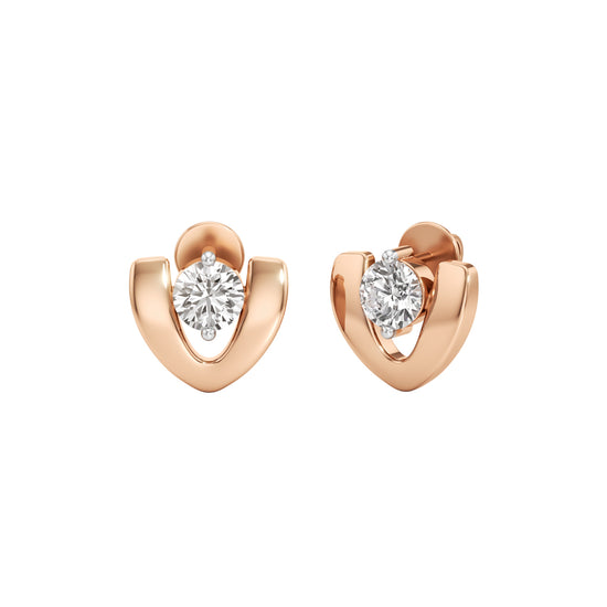 1.5Ct Round Shape Fancy Studs Earrings