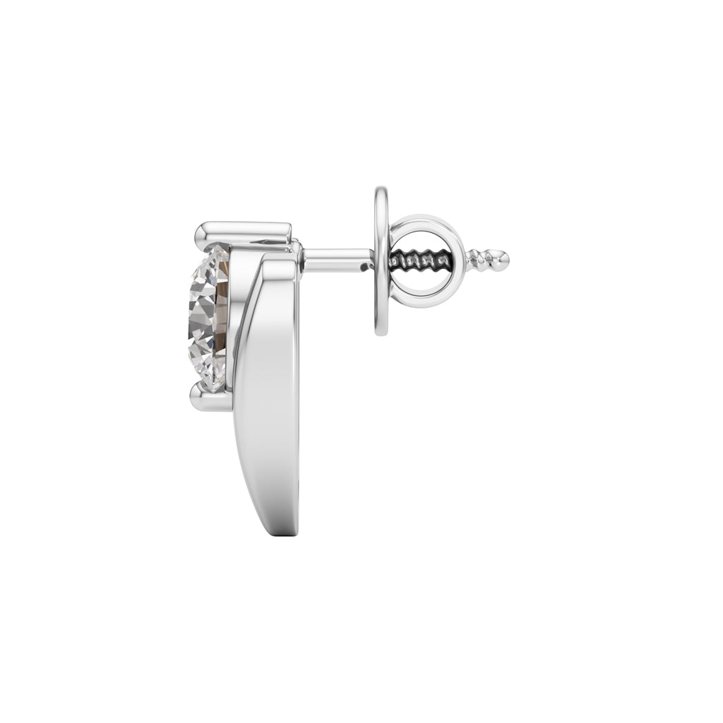 1.5Ct Round Shape Fancy Studs Earrings