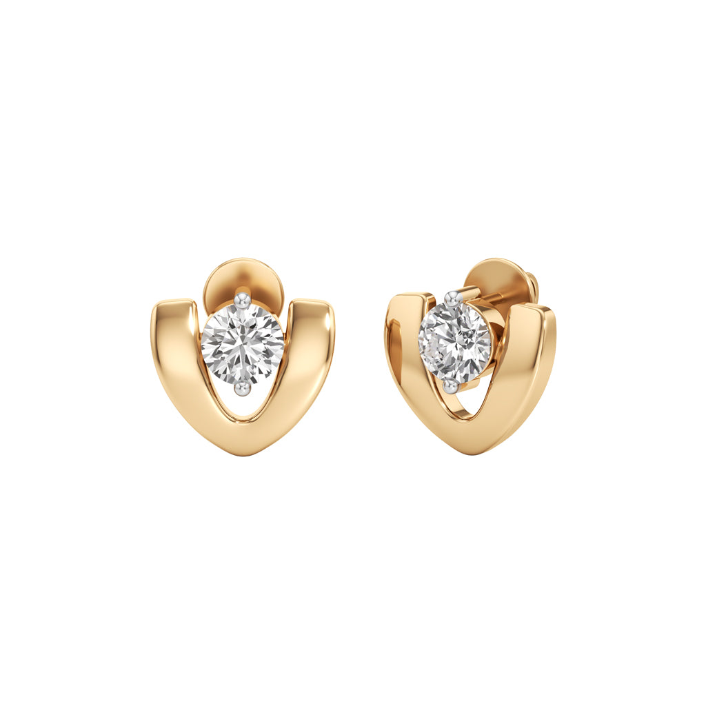 1.5Ct Round Shape Fancy Studs Earrings