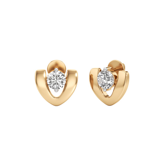 1.5Ct Round Shape Fancy Studs Earrings