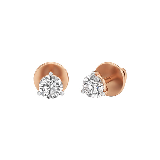 0.5Ct Round Shape Delicate Earrings