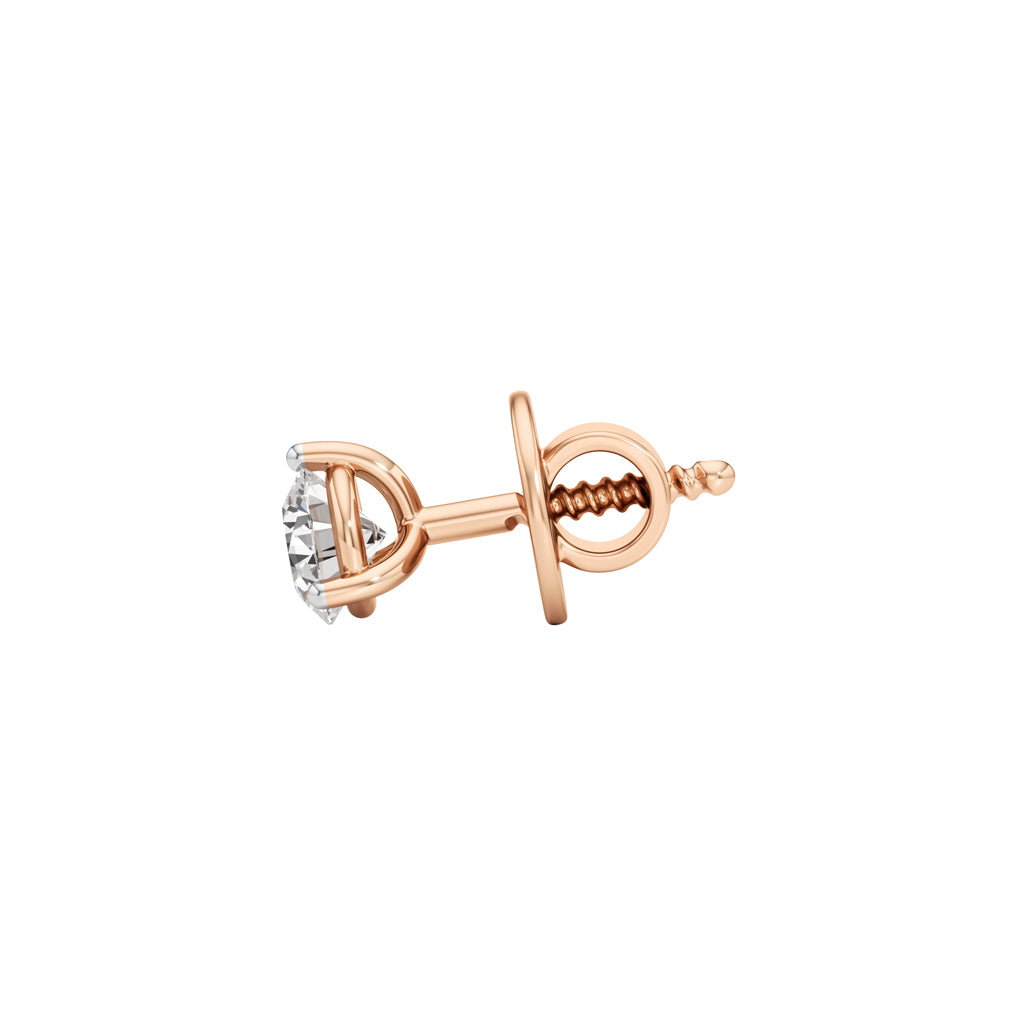 0.5Ct Round Shape Delicate Earrings