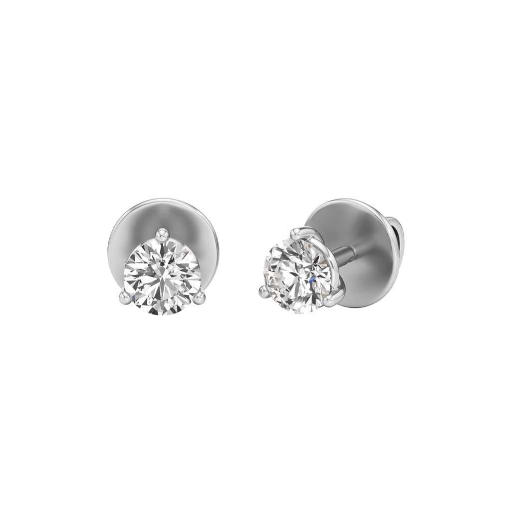 0.5Ct Round Shape Delicate Earrings