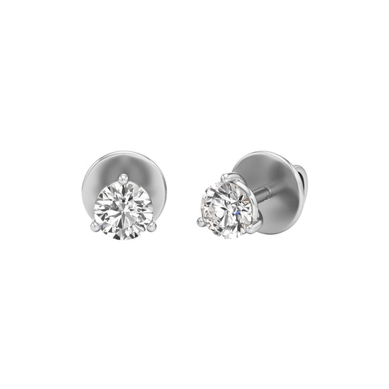 0.5Ct Round Shape Delicate Earrings